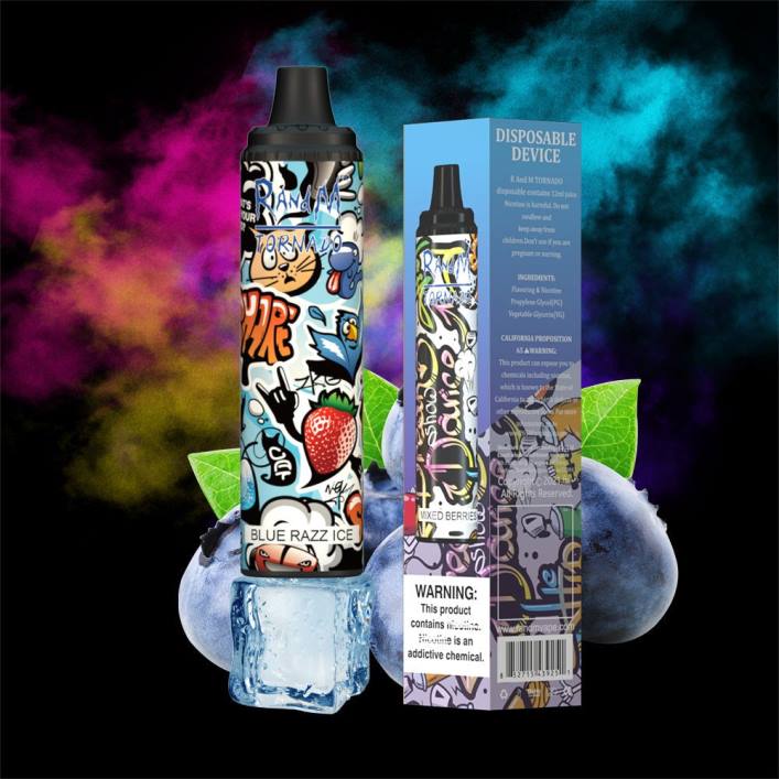 Fumot RandM Vape | RandM Tornado 00P2280 6000 Airflow Control Vape Pod Gerät 1St Pina Colada Rum
